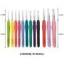 BeCraftee 12 Crochet Hook Set with Ergonomic Handles for Extreme Comfort. Extra Long Crochet Hooks Perfect for Arthritic Hands-  Smooth Needles for Superior Results .