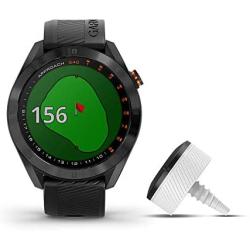 Garmin Approach S40 Bundle, Stylish GPS Golf Smartwatch, Includes Three CT10 Club Trackers, Black