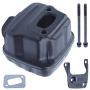 Adefol Chainsaw Exhuast Muffler kit for Husqvarna 340 345 346XP 351 353 with Gasket Bracket Screw Garden Power Tools Replacement Parts for Jonsered 2150 2153 544028301