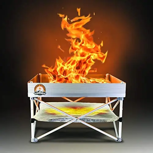 Pop-Up Fire Pit | Portable and Lightweight | Fullsize 24 Inch | Weight 8 lbs. | Never Rust Fire Pit | Included Heat Shield for Leave No Trace Fires (Pop-Up Fire Pit + Heat Shield) Pop-Up Fire Pit | Portable and Lightweight | Fullsize 24 Inch | Weight 8 lbs. | Never Rust Fire Pit | Included Heat Shield for Leave No Trace Fires (Pop-Up Fire Pit + Heat Shield)
