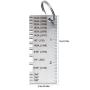 Metal Sheet Thickness Gauge, Portable Double-Sided Stainless Steel Wire/Metal Sheet Thickness Gauge, Inspection Tool with Clear Printing(Measuring Range: 0.0239-0.035)
