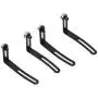 Dilwe RC Car Shell Body Mount L-Bracket, 4Pcs Metal Shell Body Mount L-Bracket with Magnet for Axial SCX10 1/10 Scale RC Crawler Black RC Accessory