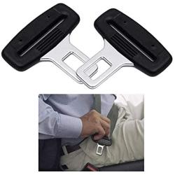 4 PCS Car Seat Belt Clip,Universal Seat Belt Buckle Auto Metal Seat Belts Clip (Black-2pcs)