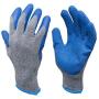 G & F Products - 3100L-DZ-Parent 12 Pairs Large Rubber Latex Double Coated Work Gloves for Construction, gardening gloves, heavy duty Cotton Blend Blue