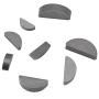 Qiilu 80pcs Woodruff Keys Kit, Metal Woodruff Keys Assortment Set Different Sizes Fasteners Mechanical Industry