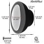 Universal Pot Lid Replacement Knobs Pan Lid Holding Handles (3 Pcs) Black