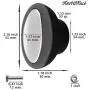 Universal Pot Lid Replacement Knobs Pan Lid Holding Handles (3 Pcs) Black