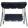 Outsunny 3-Person Porch Lawn Swing with Canopy, Outdoor Yard Glider Swing Chair with Stand, Black Outsunny 3-Person Porch Lawn Swing with Canopy, Outdoor Yard Glider Swing Chair with Stand, Black