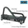 EAG Stubby Front Bumper with Stinger Hoop and Fog Light Hole Fit for 18-21 Wrangler JL