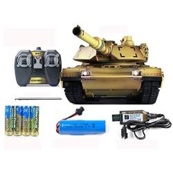 GRTVF 1:8 Crawlers Main Battle RC Tank T90 Metal Version Radio Remote Control Launch Armored Off Road Chariot Infrared Battle Military Toy 2.4G System Gear Box Tracks for Kids Gifts