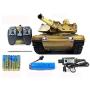 GRTVF 1:8 Crawlers Main Battle RC Tank T90 Metal Version Radio Remote Control Launch Armored Off Road Chariot Infrared Battle Military Toy 2.4G System Gear Box Tracks for Kids Gifts