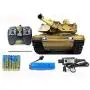 GRTVF 1:8 Crawlers Main Battle RC Tank T90 Metal Version Radio Remote Control Launch Armored Off Road Chariot Infrared Battle Military Toy 2.4G System Gear Box Tracks for Kids Gifts