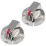 Primeswift DG64-00473A Gas Range Control Knob Dial (2 PK) with Reinforced Metal Ring Protection,Replacement for AP5917439, PS9606608