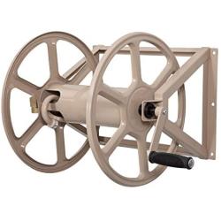 Liberty Garden 709 Steel Wall/Floor Mounted Hose Reel, Holds 200-Feet of 5/8-Inch Hose - Tan