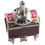 ESUPPORT Silver Contact Car Univeral Heavy Duty 20A 125V DPDT 6P On/Off/On Rocker Toggle Switch Metal Waterproof Boot Cap 12mm Pack of 3