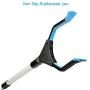 Reacher Grabber Tool, 32'' Foldable Grabber Reacher for Elderly, Lightweight Extra Long Handy Trash Claw Grabber, Reaching Assist Tool for Trash Pick Up, Nabber, Litter Picker, Arm Extension (Blue)