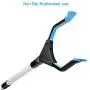 Reacher Grabber Tool, 32'' Foldable Grabber Reacher for Elderly, Lightweight Extra Long Handy Trash Claw Grabber, Reaching Assist Tool for Trash Pick Up, Nabber, Litter Picker, Arm Extension (Blue)