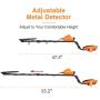 SUNPOW Professional Metal Detector for Adults, Adjustable Ground Balance, Disc & Notch & Pinpoint Modes, Upgraded DSP Chip, Multiple Audio Prompts