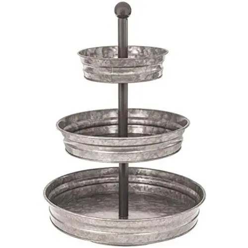 1 x 3 Tier Galvanized Round Metal Stand Outdoor Indoor Serveware Tiered Tray 3 Tiered Stand Three Tear Serving Tray Farmhouse Cupcake Stand Cupcake Stand Galvanized Metal 1 x 3 Tier Galvanized Round Metal Stand Outdoor Indoor Serveware Tiered Tray 3 Tiered Stand Three Tear Serving Tray Farmhouse Cupcake Stand Cupcake Stand Galvanized Metal