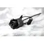 OptiProducts The Eternal Rose Beautiful Hand Forged Wrought Iron Metal Flower Decor | A Single Powder Coated Black Rose