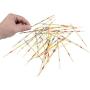 Jacks Game with Ball and Pick-Up Sticks Gift Set，with 20 Pieces Gold and Silver Metal Jacks， 2 Piece of Red Ball, 60 Piece Wooden Vintage Pickup Toys，Jax Game, Retro Game