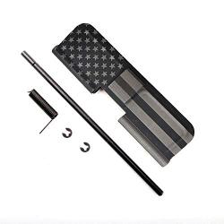 Metal Anti-Dust Cap,Side Cover Assembly Kit for Ejection P0rt to Keep Internal Parts Free of Debris and Dirt (Black) (US Flag))