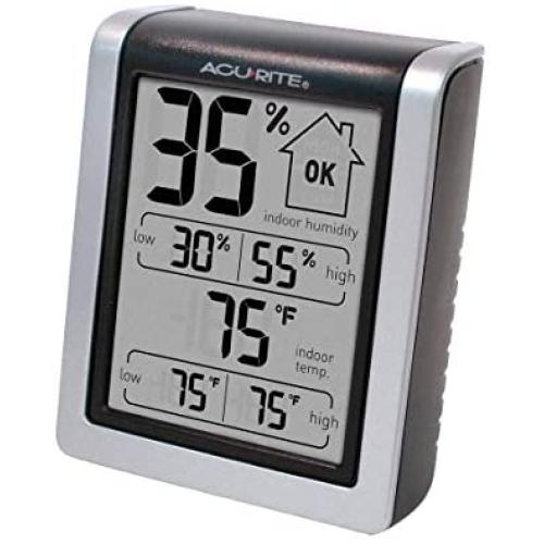 AcuRite 00613 Digital Hygrometer & Indoor Thermometer Pre-Calibrated Humidity Gauge