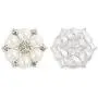FEIYI 24 Pieces 26 mm Flatback Pearl Rhinestone DIY Embellishments for Wedding Decoration, Flower Center, Gift Card Decor (Silver)