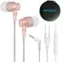 KINVOCA Wired Metal In Ear Earbuds Headphones with Microphone Volume and Case, Bass Stereo Noise Isolating Inear Earphones Ear Buds for Cell Phones, Aluminum Alloy, Carabiner, 3.5mm Jack, Rose Gold KINVOCA Wired Metal In Ear Earbuds Headphones with Microphone Volume and Case, Bass Stereo Noise Isolating Inear Earphones Ear Buds for Cell Phones, Aluminum Alloy, Carabiner, 3.5mm Jack, Rose Gold