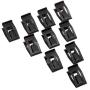Platicat 15 Pcs Universal Auto Car Front Console Dash Dashboard Trim Metal Retainer Black