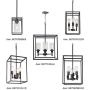 VINLUZ 4 Light Large Industrial Metal Farmhouse Pendant Light Black Square Wide Cage Chandelier with Painted Finish for Dining Room Foyer Living Room Cafe Bar