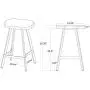 Industrial Bar Stool Saddle Seat-26.77 inch Counter Height Kitchen Stool-Metal and Wood Dining Stools-Set of 2,Backless,Stackable,Fully Welded