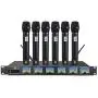 PRORECK MX66 6-Channel UHF Wireless Microphone System with 6 Hand-held Microphones Karaoke Machine for Party/Wedding/Church/Conference/Speech PRORECK MX66 6-Channel UHF Wireless Microphone System with 6 Hand-held Microphones Karaoke Machine for Party/Wedding/Church/Conference/Speech