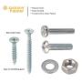 JACKSON PALMER 1,300 Piece Hardware Assortment Kit with Screws, Nuts, Bolts & Washers (3 Trays)