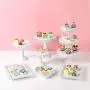 Set of 7 Pieces Cake Stand and Pastry Trays Metal Cupcake Holder Fruits Dessert Display Plate for Baby Shower Wedding Birthday Party Celebration