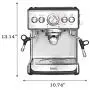 Brim 19 Bar Espresso Machine, Fast Heating Cappuccino, Americano, Latte and Espresso Maker, Milk Steamer and Frother, Removable Parts for Easy Cleaning, Stainless Steel Brim 19 Bar Espresso Machine, Fast Heating Cappuccino, Americano, Latte and Espresso Maker, Milk Steamer and Frother, Removable Parts for Easy Cleaning, Stainless Steel