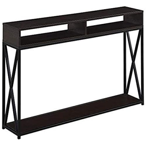 Convenience Concepts Tucson Deluxe 2-Tier Console Table, Espresso/Black