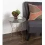 Kate and Laurel Mendel Round Metal End Table, Gray Top with Rose Gold Base Kate and Laurel Mendel Round Metal End Table, Gray Top with Rose Gold Base