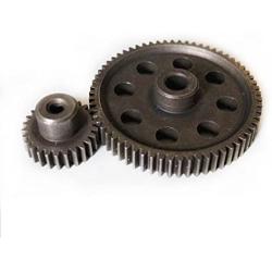 JFtech Differential Steel Metal Super Gear 11184 Main Gear 64T & 11176 Motor Gear 26T Combo for RC HSP 1/10 Car Truck