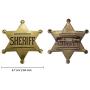 WILLBOND 24 Pieces Metal Sheriff Badge Bronze Western Cowboy Badge Deputy Sheriffs Toy Badges for Halloween and Party Favors Costume Prop(24 Pieces)