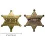 Metal Sheriff Badge Bronze Western Cowboy Badge Deputy Sheriffs Toy Badges for Halloween and Party Favors Costume Prop (12 Pieces)