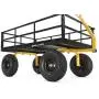 Gorilla Carts GOR1400-COM Heavy-Duty Steel Utility Cart with Removable Sides and 15'' Tires, 1400-lbs. Capacity, Black