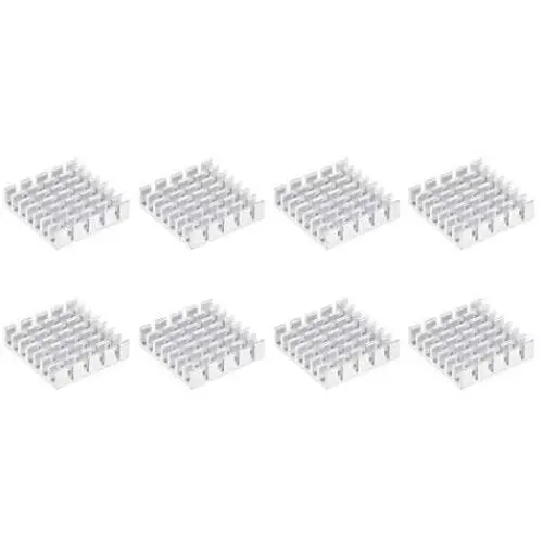 uxcell Electronic Radiators Heatsink for MOS GPU IC Chip Silver 22 x 22 x 6 mm 8pcs