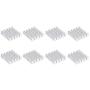uxcell Electronic Radiators Heatsink for MOS GPU IC Chip Silver 22 x 22 x 6 mm 8pcs
