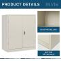 Steel Storage Cabinet with Doors, INVIE Lockable Metal Cabinet with 2 Adjustable Shelves Great for Garage, Kitchen Pantry, Office, Patio and Laundry Room(Gray)