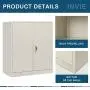 Steel Storage Cabinet with Doors, INVIE Lockable Metal Cabinet with 2 Adjustable Shelves Great for Garage, Kitchen Pantry, Office, Patio and Laundry Room(Gray) Steel Storage Cabinet with Doors, INVIE Lockable Metal Cabinet with 2 Adjustable Shelves Great for Garage, Kitchen Pantry, Office, Patio and Laundry Room(Gray)