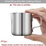 HULISEN 5oz/150ml Mini Milk Pitcher, Stainless Steel Espresso Pitcher Latte Frothing Pitcher