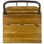 Christopher Knight Home Denali Outdoor Industrial Acacia Wood Barstools with Finished Iron Frame, 2-Pcs Set, Teak Finish / Rustic Metal