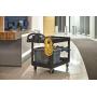 Rubbermaid Commercial Products 2-Shelf Utility/Service Cart, Medium, Lipped Shelves, Ergonomic Handle, 500 Lbs. Capacity, For Warehouse/Garage/Cleaning/Manufacturing (Fg452088Bla)