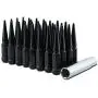 Metal Lugz Spiked Lugz Black 14x1.5 Thread 4.4'' Overall Length kit Contains 32 Lugs & 1 Key